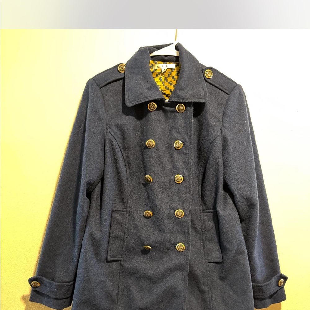 Women's Double-Breasted Blue Coat